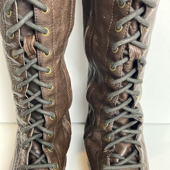 FREE PEOPLE Anthropologie GEE WAWA LACE UP BOOT 7 Boho Witchy Winter Steampunk - Picture 7 of 15